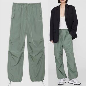 NWOT Anine Bing Sport Reid Pant Print Cargo Trousers in Artichoke